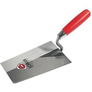 Schwan, Truelle + spatule, Truelle tyrolienne Longueur 325 mm Largeur 130 mm Manche en bois, col en S Acier trempé (13 cm) - Publicité Schwan, Truelle + spatule, Truelle tyrolienne Longueur 325 mm Largeur 130 mm Manche en bois, col en S Acier trempé (13 cm) - Publicité