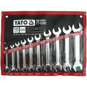 Yato, Clé à molette, DOE SPANNER SET 627MM 10PCS (10 mm, 11 mm, 12 mm, 13 mm, 14 mm, 15 mm, 16 mm, 17 mm, 18 mm, 19 mm, 20 mm, 21 mm, 22 mm, 23 mm, 24 mm, 25 mm, 26 mm, 27 mm, 6 mm, 7 mm, 8 mm, 9 mm) - Publicité Yato, Clé à molette, DOE SPANNER SET 627MM 10PCS (10 mm, 11 mm, 12 mm, 13 mm, 14 mm, 15 mm, 16 mm, 17 mm, 18 mm, 19 mm, 20 mm, 21 mm, 22 mm, 23 mm, 24 mm, 25 mm, 26 mm, 27 mm, 6 mm, 7 mm, 8 mm, 9 mm) - Publicité