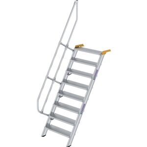 Munk, Échelle, Escalier 60� largeur des marches 800 mm 8 marches aluminium striï¿? (Échafaudages, 80 cm) - Publicité Munk, Échelle, Escalier 60� largeur des marches 800 mm 8 marches aluminium striï¿? (Échafaudages, 80 cm) - Publicité