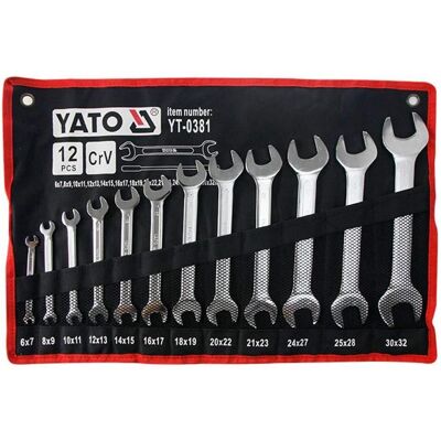 Yato, Clé à molette, DOE SPANNER SET 632MM 12PCS (10 mm, 11 mm, 12 mm, 13 mm, 14 mm, 15 mm, 16 mm, 17 mm, 18 mm, 19 mm, 20 mm, 21 mm, 22 mm, 23 mm, 24 mm, 25 mm, 26 mm, 27 mm, 28 mm, 29 mm, 30 mm, 31 mm, 32 mm, 6 mm, 7 mm, 8 mm, 9 mm) - Publicité Yato, Clé à molette, DOE SPANNER SET 632MM 12PCS (10 mm, 11 mm, 12 mm, 13 mm, 14 mm, 15 mm, 16 mm, 17 mm, 18 mm, 19 mm, 20 mm, 21 mm, 22 mm, 23 mm, 24 mm, 25 mm, 26 mm, 27 mm, 28 mm, 29 mm, 30 mm, 31 mm, 32 mm, 6 mm, 7 mm, 8 mm, 9 mm) - Publicité