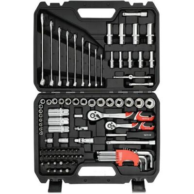 Yato, Clé à douille + douilles, Handwerkzeug-Satz 1/4", 3/8", 92-teilig YT-38785 - Publicité Yato, Clé à douille + douilles, Handwerkzeug-Satz 1/4", 3/8", 92-teilig YT-38785 - Publicité