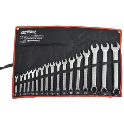 Awtools AW40117 Ensemble de clés combinées – 17 pièces, 8-32mm - Publicité Awtools AW40117 Ensemble de clés combinées – 17 pièces, 8-32mm - Publicité