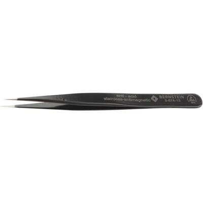 Bernstein Tools for Electronics 5-874-13 Pince ESD, pointe fine, 120 mm - Publicité Bernstein Tools for Electronics 5-874-13 Pince ESD, pointe fine, 120 mm - Publicité