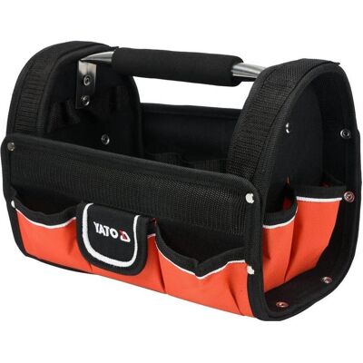 Yato, Malette à outils, Sac à outils 9 compartiments 30,5 x 19 x 22 cm vide Poignée en métal ouverte Fermeture velcro petite (1 Pièce) - Publicité Yato, Malette à outils, Sac à outils 9 compartiments 30,5 x 19 x 22 cm vide Poignée en métal ouverte Fermeture velcro petite (1 Pièce) - Publicité