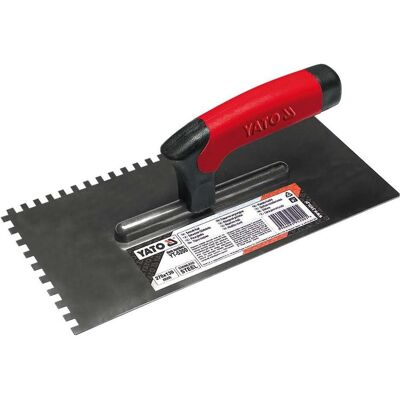 Yato, Truelle + spatule, PACA METALOWA 130x270mm ZĄB 6x6mm - Publicité Yato, Truelle + spatule, PACA METALOWA 130x270mm ZĄB 6x6mm - Publicité
