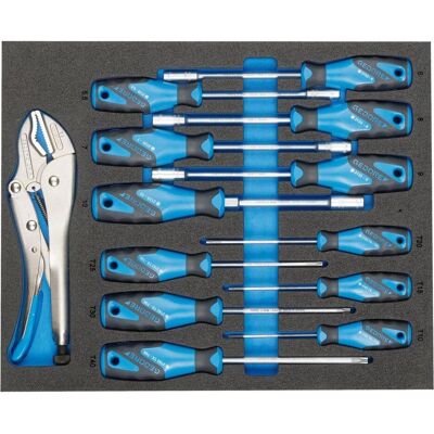 Gedore Rangement d'Outils - Bleu/Noir - Vérification Optique - Module 2/4 - Publicité Gedore Rangement d'Outils - Bleu/Noir - Vérification Optique - Module 2/4 - Publicité