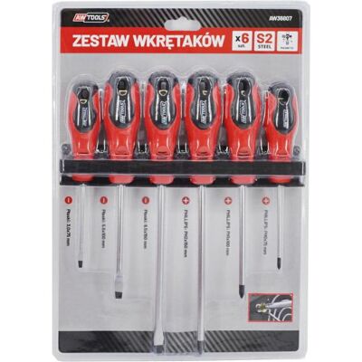 Ensemble de Tournevis AWTOOLS - Compact, Résistant, 6 pcs - Publicité Ensemble de Tournevis AWTOOLS - Compact, Résistant, 6 pcs - Publicité