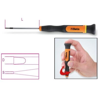 Tournevis micro Beta - Pointe fendue 0,3x1,8 mm - Publicité Tournevis micro Beta - Pointe fendue 0,3x1,8 mm - Publicité