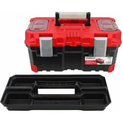AW Tools Boîte à outils - Organisateur en polycarbonate durable, Plateau à deux niveaux, Protection contre les chocs - Publicité AW Tools Boîte à outils - Organisateur en polycarbonate durable, Plateau à deux niveaux, Protection contre les chocs - Publicité