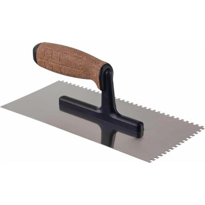 Paca Metalowa - 270mm - Manche en liège - Dent 8 - Spatule - Publicité Paca Metalowa - 270mm - Manche en liège - Dent 8 - Spatule - Publicité