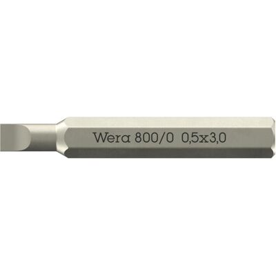 Wera, Embouts, 800 Micro Bits 0,50 x 3,0 x 30mm (Fente de vis) - Publicité Wera, Embouts, 800 Micro Bits 0,50 x 3,0 x 30mm (Fente de vis) - Publicité