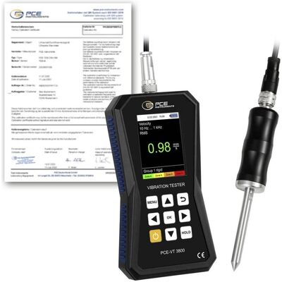 PCE Instruments, Détecteur, Appareil de mesure des vibrations PCE-VT 3800S-ICA, avec certificat ISO de mesure (Instrument de mesure des vibrations) - Publicité PCE Instruments, Détecteur, Appareil de mesure des vibrations PCE-VT 3800S-ICA, avec certificat ISO de mesure (Instrument de mesure des vibrations) - Publicité