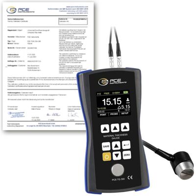 PCE Instruments, Détecteur, Appareil de mesure de l'épaisseur des matériaux PCE-TG 300-NO2-ICA, certificat ISO inclus - Publicité PCE Instruments, Détecteur, Appareil de mesure de l'épaisseur des matériaux PCE-TG 300-NO2-ICA, certificat ISO inclus - Publicité