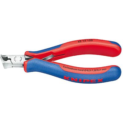 Knipex, Coupe-boulons + pince coupante diagonale, Elektronik-Schrägschneider (120 mm) - Publicité Knipex, Coupe-boulons + pince coupante diagonale, Elektronik-Schrägschneider (120 mm) - Publicité