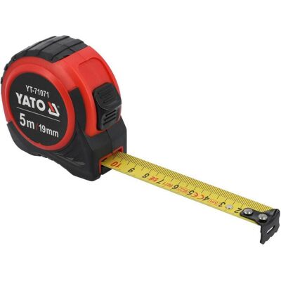Yato, Outil de mesure de longueur, Mesure de 5m x 19 mm (5 m) - Publicité Yato, Outil de mesure de longueur, Mesure de 5m x 19 mm (5 m) - Publicité