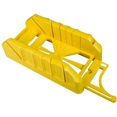 Stanley Scie, Boîte à onglets en plastique (avec trous de fixation du compartiment à scie, plastique ABS - Publicité Stanley Scie, Boîte à onglets en plastique (avec trous de fixation du compartiment à scie, plastique ABS - Publicité