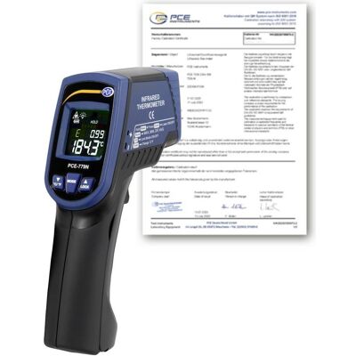 PCE Instruments, Thermomètre infrarouge, Thermomètre infrarouge PCE-779N-ICA étalonné (ISO), rapport de grossissement optique 30:1 - - Publicité PCE Instruments, Thermomètre infrarouge, Thermomètre infrarouge PCE-779N-ICA étalonné (ISO), rapport de grossissement optique 30:1 - - Publicité