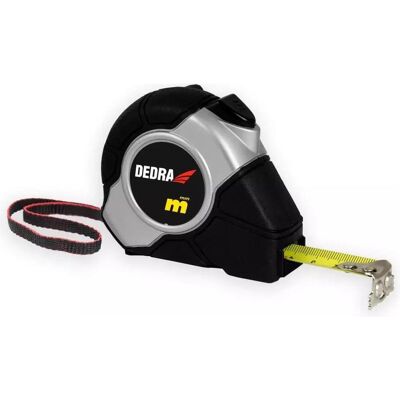 Dedra, Outil de mesure de longueur, Massband 16 mm/3 m, automatisches Bandschloss, Gummietui – M393P (3 m) - Publicité Dedra, Outil de mesure de longueur, Massband 16 mm/3 m, automatisches Bandschloss, Gummietui – M393P (3 m) - Publicité