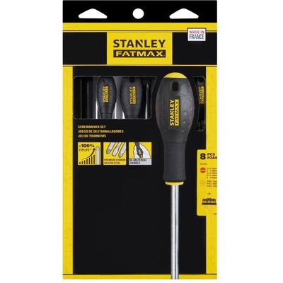 Stanley Tournevis, FatMax Set 8 pièces (fente/Phillips) (Cruciforme PZ, Vis fendues) - Publicité Stanley Tournevis, FatMax Set 8 pièces (fente/Phillips) (Cruciforme PZ, Vis fendues) - Publicité