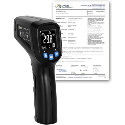PCE Instruments, Thermomètre infrarouge, Thermomètre infrarouge PCE-770-ICA étalonné (ISO), rapport de grossissement 12:1, -5 - Publicité PCE Instruments, Thermomètre infrarouge, Thermomètre infrarouge PCE-770-ICA étalonné (ISO), rapport de grossissement 12:1, -5 - Publicité