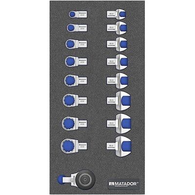 Matador, Clé dynamométrique, MAT 8164 6190 - Jeu d'outils dynamométriques 17 pièces - Publicité Matador, Clé dynamométrique, MAT 8164 6190 - Jeu d'outils dynamométriques 17 pièces - Publicité