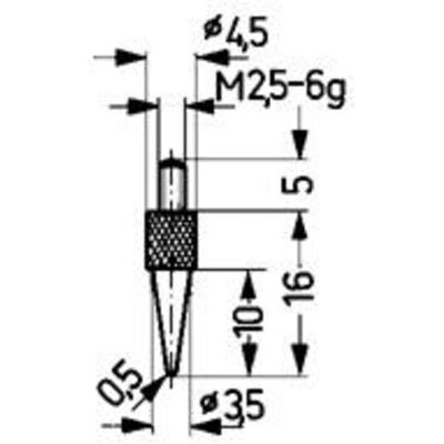 Holex, Comparateur + micromètre, Elément de mesure Käfer acier type 15/ 0,5mm - Publicité Holex, Comparateur + micromètre, Elément de mesure Käfer acier type 15/ 0,5mm - Publicité