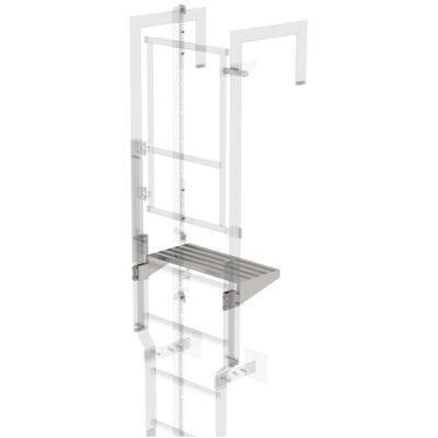 Escalier de sortie en acier inoxydable Günzburger Steigtechnik - Porte de sécurité - 620x300mm - Publicité Escalier de sortie en acier inoxydable Günzburger Steigtechnik - Porte de sécurité - 620x300mm - Publicité