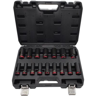 Awtools, Clé à douille + douilles, JEU D'EMBOUTS À PERCUSSION 1/2" 16 pièces, 11-32 mm, longs, BLACK LINE (11 mm, 32 mm) - Publicité Awtools, Clé à douille + douilles, JEU D'EMBOUTS À PERCUSSION 1/2" 16 pièces, 11-32 mm, longs, BLACK LINE (11 mm, 32 mm) - Publicité