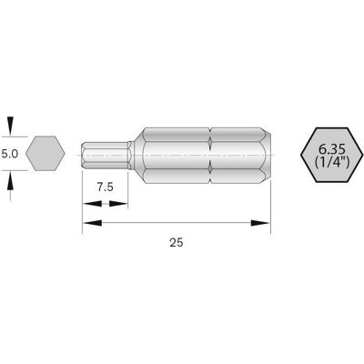 Bernstein, Embouts, 6-HX50-25 Bit-Set HRC-Stahl hochlegiert C 6.3 6 St. (Clé Allen) - Publicité Bernstein, Embouts, 6-HX50-25 Bit-Set HRC-Stahl hochlegiert C 6.3 6 St. (Clé Allen) - Publicité