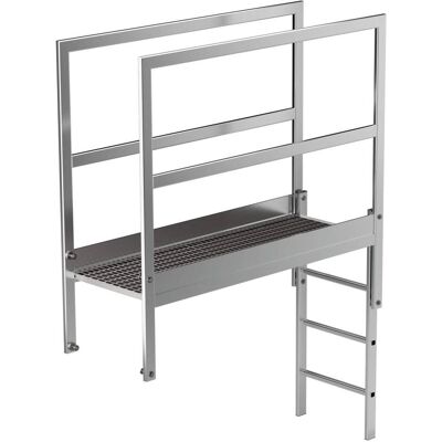 Günzburger Steigtechnik Attika-Überstieg en Longueurs Personnalisées en Aluminium 1600mm - Rampe d'accès - Publicité Günzburger Steigtechnik Attika-Überstieg en Longueurs Personnalisées en Aluminium 1600mm - Rampe d'accès - Publicité