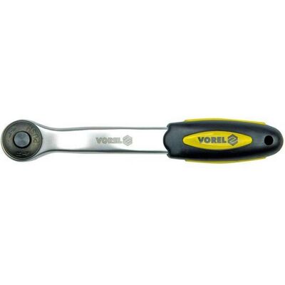 Toya, Clé à cliquet, Cliquet 1/2 260 mm courbé CrV 72 dents (1/2") - Publicité Toya, Clé à cliquet, Cliquet 1/2 260 mm courbé CrV 72 dents (1/2") - Publicité