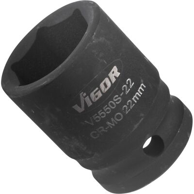 Vigor, Clé à douille + douilles, Clé à douille courte 1/2" SW 22 (22 mm) - Publicité Vigor, Clé à douille + douilles, Clé à douille courte 1/2" SW 22 (22 mm) - Publicité