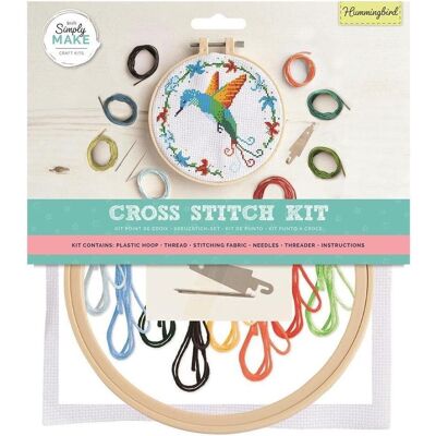 Docrafts - Simply Make Cross Stitch Kit - Hummingbird - All-in-one - Cross stitch kit - Publicité Docrafts - Simply Make Cross Stitch Kit - Hummingbird - All-in-one - Cross stitch kit - Publicité