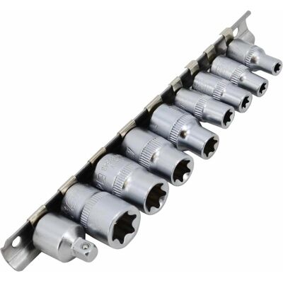 Awtools, Clé à douille + douilles, ZESTAW NASADEK TORX 1/4" 3/8" E5-E16 - 9 CZĘŚCI - Publicité Awtools, Clé à douille + douilles, ZESTAW NASADEK TORX 1/4" 3/8" E5-E16 - 9 CZĘŚCI - Publicité