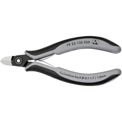 Knipex, Coupe-boulons + pince coupante diagonale, Pince coupante de côté de précision pour l’électronique ESD (125 mm) - Publicité Knipex, Coupe-boulons + pince coupante diagonale, Pince coupante de côté de précision pour l’électronique ESD (125 mm) - Publicité