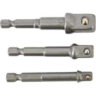 Awtools, Clé à douille + douilles, Adaptateur Hex 3 pièces 1/4'-3/8' '-1/2" - Publicité Awtools, Clé à douille + douilles, Adaptateur Hex 3 pièces 1/4'-3/8' '-1/2" - Publicité