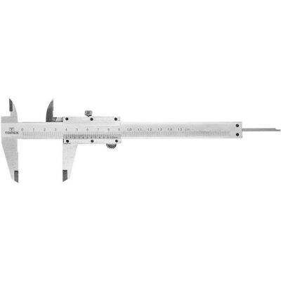 Calibre Topex 150mm - Vernier en Acier Inoxydable pour Mesures Précises - Publicité Calibre Topex 150mm - Vernier en Acier Inoxydable pour Mesures Précises - Publicité