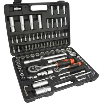Ensemble de 94 pièces de clés à douille GEKO - Outils à main - Publicité Ensemble de 94 pièces de clés à douille GEKO - Outils à main - Publicité