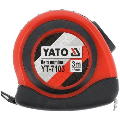 Yato, Outil de mesure de longueur, Ruban de mesure 3m 16mm YT-7103 (3 m) - Publicité Yato, Outil de mesure de longueur, Ruban de mesure 3m 16mm YT-7103 (3 m) - Publicité