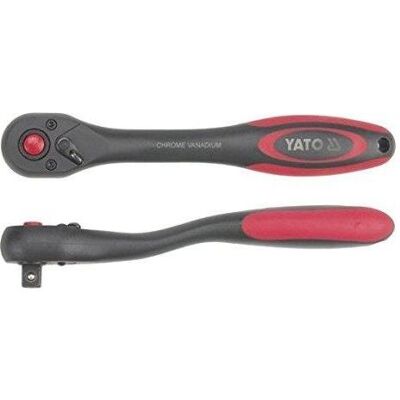 Yato, Clé à cliquet, Curved Composite Ratchet Handle 12 (1/2") - Publicité Yato, Clé à cliquet, Curved Composite Ratchet Handle 12 (1/2") - Publicité