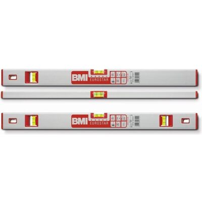 BMI, Niveau à bulle, Wasserwaage Eurostar Alu-WW - 200cm, eloxiert, mit Magnet - Publicité BMI, Niveau à bulle, Wasserwaage Eurostar Alu-WW - 200cm, eloxiert, mit Magnet - Publicité