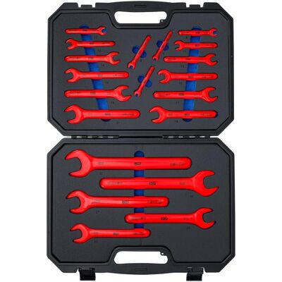 BGS, Clé à molette, Jeu de clés à fourche VDE SW 6 - 32 mm 20 pcs. (10 mm, 11 mm, 12 mm, 13 mm, 14 mm, 15 mm, 16 mm, 17 mm, 18 mm, 19 mm, 21 mm, 22 mm, 24 mm, 27 mm, 30 mm, 32 mm, 6 mm, 7 mm, 8 mm, 9 mm) - Publicité BGS, Clé à molette, Jeu de clés à fourche VDE SW 6 - 32 mm 20 pcs. (10 mm, 11 mm, 12 mm, 13 mm, 14 mm, 15 mm, 16 mm, 17 mm, 18 mm, 19 mm, 21 mm, 22 mm, 24 mm, 27 mm, 30 mm, 32 mm, 6 mm, 7 mm, 8 mm, 9 mm) - Publicité