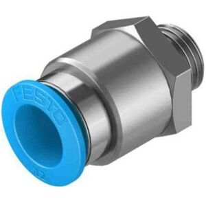 Festo, Technique de raccordement des tubes, Adaptateur droit threadé, G 1/4 mâle à Push In 12 mm, style de connexion thread-to-tube (Raccord de tuyauterie) - Publicité Festo, Technique de raccordement des tubes, Adaptateur droit threadé, G 1/4 mâle à Push In 12 mm, style de connexion thread-to-tube (Raccord de tuyauterie) - Publicité