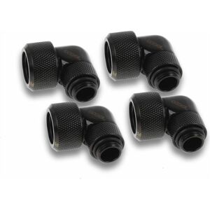 Alphacool Glaçon 16mm HardTube vissable 90?? tournant G1/4 pour tubes acryliques/laiton - 4pcs S, Raccord, Noir - Publicité Alphacool Glaçon 16mm HardTube vissable 90?? tournant G1/4 pour tubes acryliques/laiton - 4pcs S, Raccord, Noir - Publicité