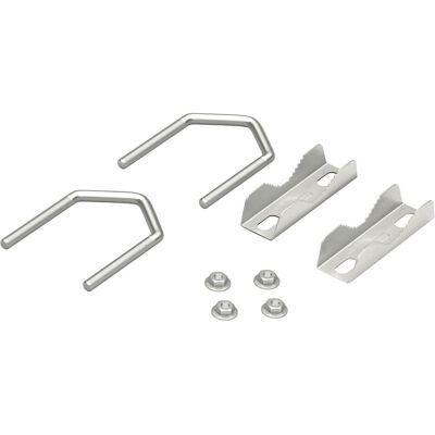 Goobay Lot de 2 colliers à dents en U pour des tubes jusqu'à 60 mm de diamètre, Parabole : accessoires, Argent - Publicité Goobay Lot de 2 colliers à dents en U pour des tubes jusqu'à 60 mm de diamètre, Parabole : accessoires, Argent - Publicité
