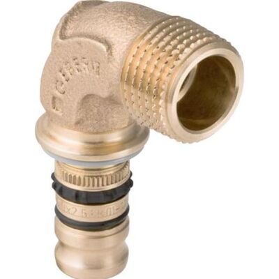Geberit Technique de raccordement des tubes, Mepla, raccord à presser coude 90, laiton rouge 32 mm x 1 " AG 604.254.00.5 (Raccord à sertir) - Publicité Geberit Technique de raccordement des tubes, Mepla, raccord à presser coude 90, laiton rouge 32 mm x 1 " AG 604.254.00.5 (Raccord à sertir) - Publicité