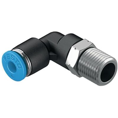 Festo, Technique de raccordement des tubes, Push-in Elbow Fitting, Male R3/8, 6mm (Connexion angulaire) - Publicité Festo, Technique de raccordement des tubes, Push-in Elbow Fitting, Male R3/8, 6mm (Connexion angulaire) - Publicité