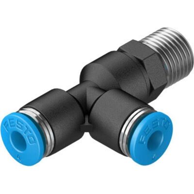 Festo, Technique de raccordement des tubes, Raccord en T, air comprimé, laiton, 40.2mm, R1/8″, vis sans tête (Connexion en T) - Publicité Festo, Technique de raccordement des tubes, Raccord en T, air comprimé, laiton, 40.2mm, R1/8″, vis sans tête (Connexion en T) - Publicité