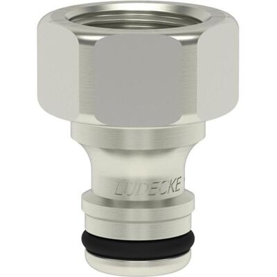 Magni, Raccord de tuyau + connecteur de tuyau, Lüdecke G 3/4 pouce femelle DN 9 WPN 34 NI Raccord rapide pour tuyau d'eau, laiton nickelé (Voleur d'eau) - Publicité Magni, Raccord de tuyau + connecteur de tuyau, Lüdecke G 3/4 pouce femelle DN 9 WPN 34 NI Raccord rapide pour tuyau d'eau, laiton nickelé (Voleur d'eau) - Publicité