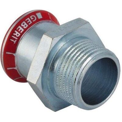 Geberit Technique de raccordement des tubes, Mapress, raccord en acier au carbone avec filetage extérieur d88,9-R3 galvanisé (Raccord à sertir) - Publicité Geberit Technique de raccordement des tubes, Mapress, raccord en acier au carbone avec filetage extérieur d88,9-R3 galvanisé (Raccord à sertir) - Publicité